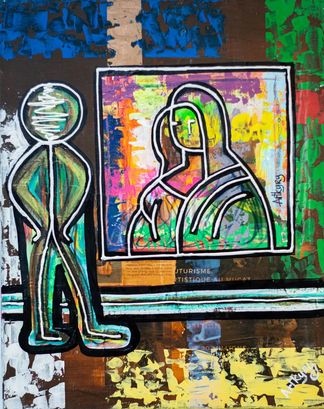 « Je m'inspire quand je veux », acrylique sur toile, 40 × 50 cm, 2024 — œuvre d'Artkyry