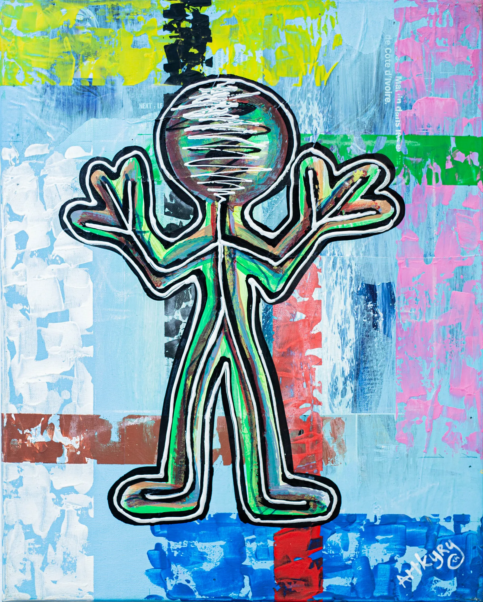 « La liberté », acrylique sur toile, 40 × 50 cm, 2024 — œuvre d'Artkyry