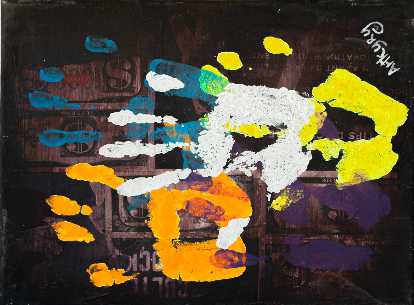 « Mon empreinte », acrylique sur toile, 30 × 40 cm, 2024 — œuvre d'Artkyry