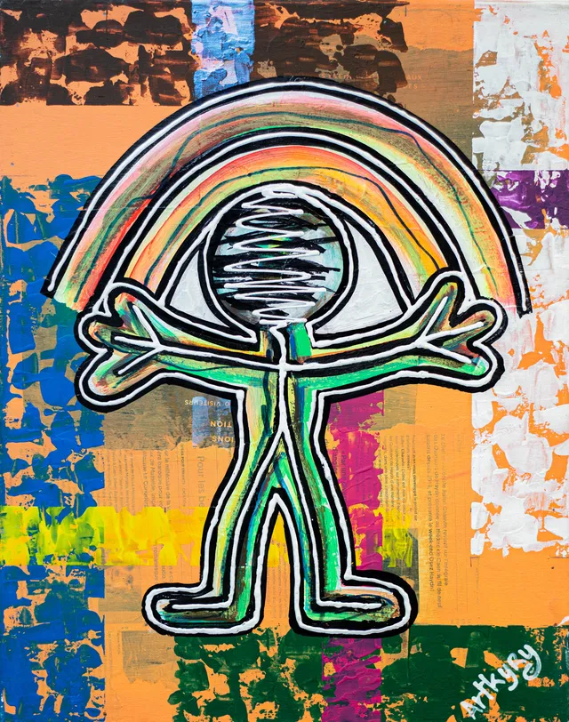 « Un nouveau jour s'est levé », acrylique sur toile, 40 × 50 cm, 2024 — œuvre d'Artkyry